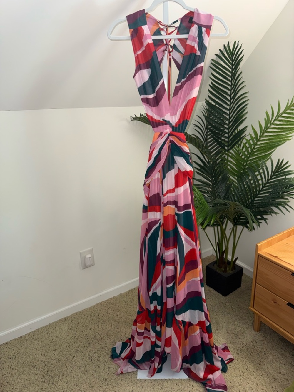 PatBO Delos Plunge Maxi Dress Sz 2 - Picture 6 of 8
